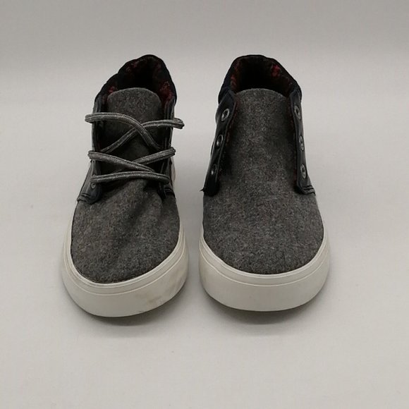 Old Navy Unisex‎ Kids High Top Sneaker Gray Navy Lace Up Round Toe 12 - Picture 4 of 10